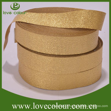 Factory Custom Gold Ribbon Elastic webbing free sample